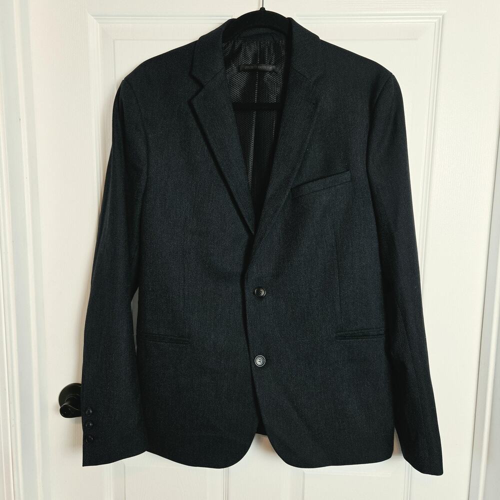 Drykorn Blazer 38 Gray Tweed Stretch 2 Button Sport Coat Jacket Hurley Stretch